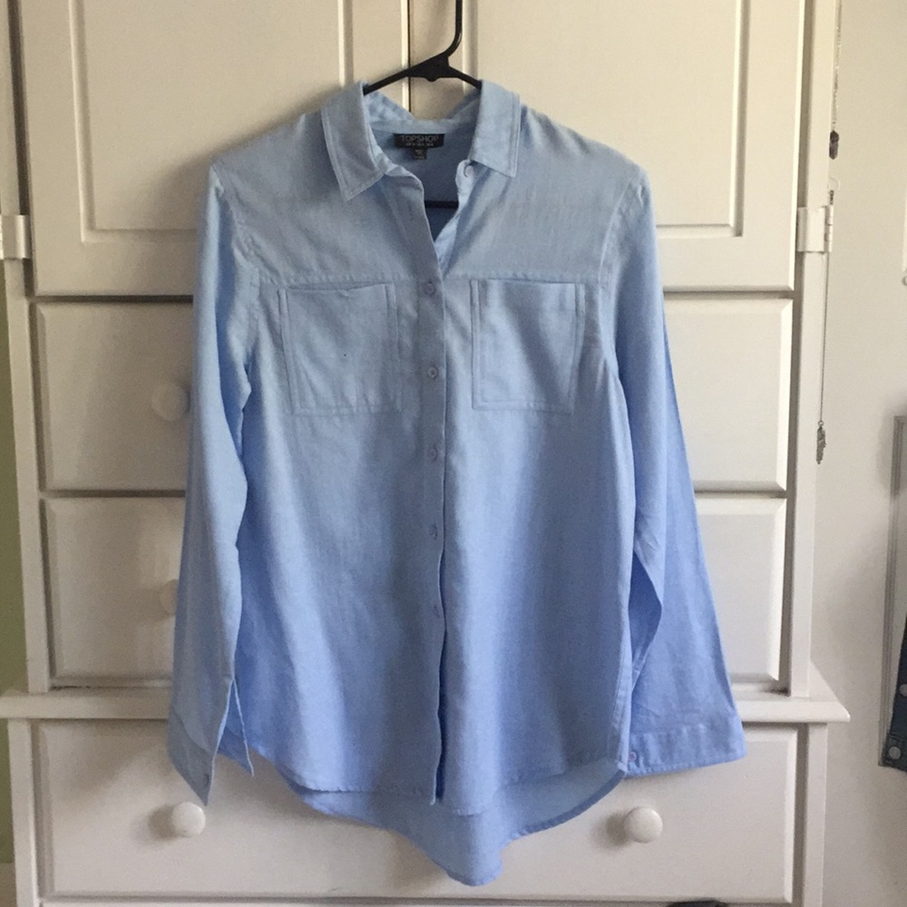 Blue Topshop button-down